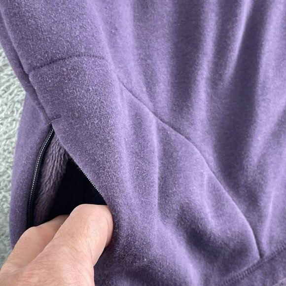 Athleta Womens Small Purple Fleece Wrap Jacket With Zipper Pockets 5311 - Picture 6 of 11